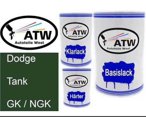 Dodge, Tank, GK / NGK: 500ml Lackdose + 500ml Klarlack + 250ml Härter - Set, von ATW Autoteile West.
